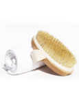 Bath brush with handle for dry brushing
