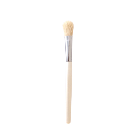 Brush for facial masques, with wooden handle and goat's hair bristles